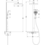 Jasupi JB13C95 3 Function Shower Set with Large Storage Shelf and Digital Show