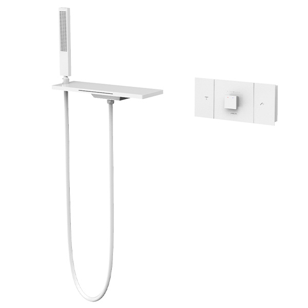 Square Shape H59A Solid Brass Thermostatic Bathtub Mixer with large size control borad