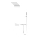 Square Shape designed 3 function solid brass thermostatic wall mounted concelad shower set with large size control board