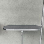 Round Shape designed 3 function solid brass thermostatic wall mounted concelad shower set with large size control board and angle adjustable top shower