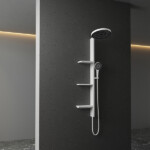 Jasupi Elegant Series 3 function thermostatic Shower Mixer set with three-level storage shelf