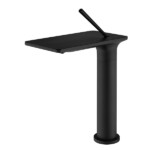 Solid Brass Water Fall outlet designed Tall Basin Faucet with storage shelf