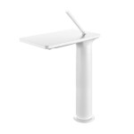 Solid Brass Water Fall Outlet designed Basin Faucet with storage shelf