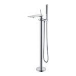Floor Mounted Single Lever Waterfall Bathtub Faucet and Shower Mixer