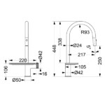 3 function hot & cold waterfall outlet Pull down Kitchen Faucet