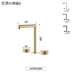 Jasupi Ring Series Solid Brass 3 hole Basin Faucet